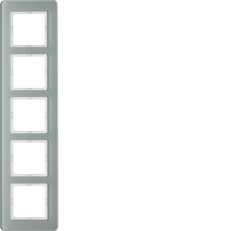 hager Frame q.7 5-f. glass pure white