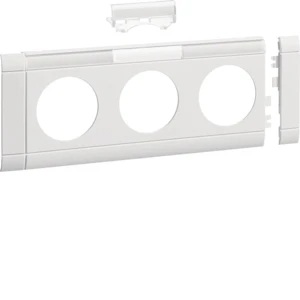 hager Ramme m.skilt 3-v stikk hvit brp
