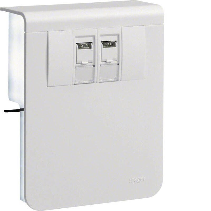 SKIRTING OUTLET TEHALIT.SL SL20115 2XRJ45 CAT6A WHITE