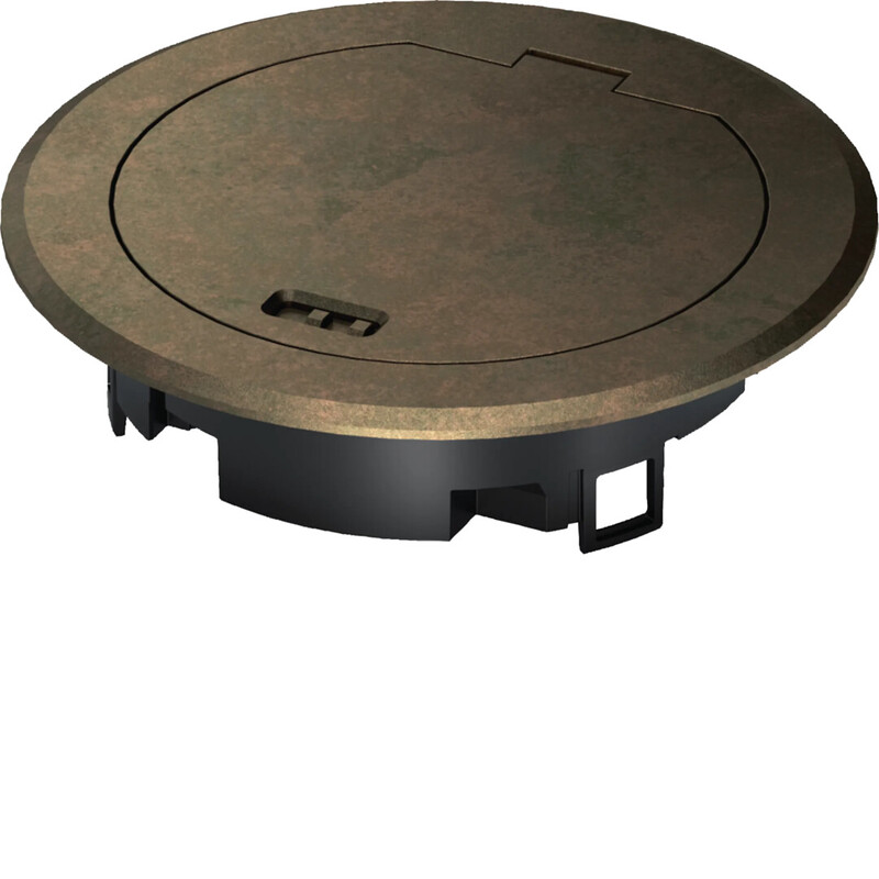 hager Floor socket lid lara r02 hing.lid brass ip66