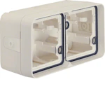 SUFACE MOUNTING BOX 2-F. W.1-DEV. HORIZ 4OL WHITE