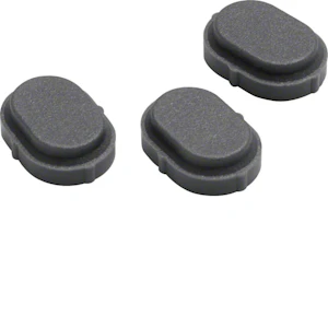 hager Entry plate f. fixing holes. 4pc gray