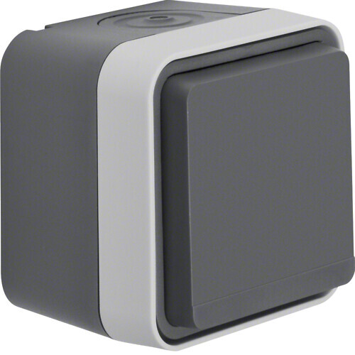 hager Socket outlet 1s/16a/ip55 ppj gray