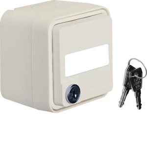 hager Socket outlet 1s/16a/ip55 kl/ms ppj white