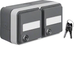SOCKET OUTLET 2S/16A/IP55 KL/MS PPJ GRAY