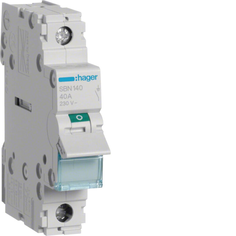 KUORMANKYTKIN VIPU HAGER SBN140 0-1 1N 40A 230VAC DIN