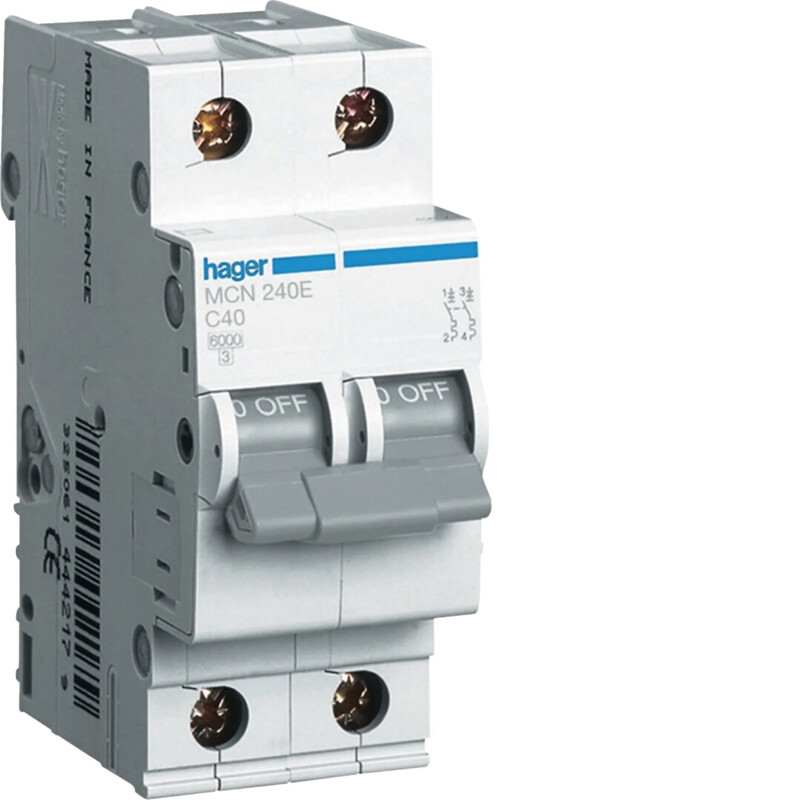 hager Automatsäkring mcn240e 2x40a c-karakt. 6ka