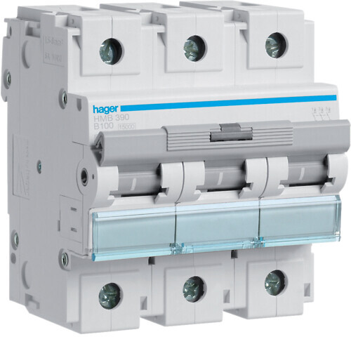 hager Automatsäkring hmb390 3x100a b-kurv 15ka