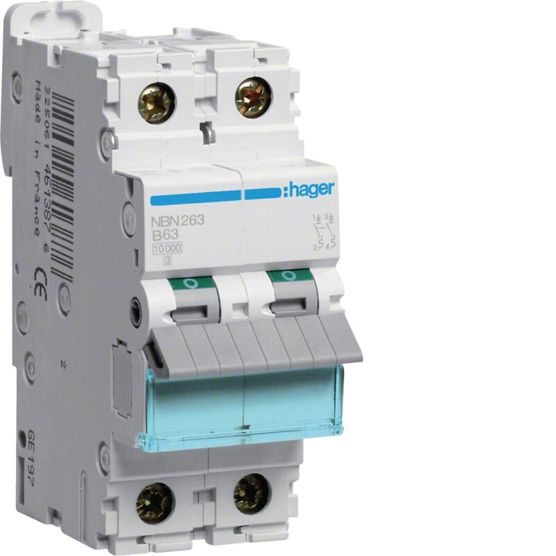 hager Minibrytare b 10ka 63a 2-pol
