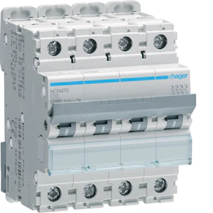 hager Automatsäkring ncn410 4x10a c-kurv 10ka