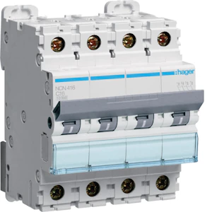 hager Automatsäkring ncn416 4x16a c-kurv 10ka