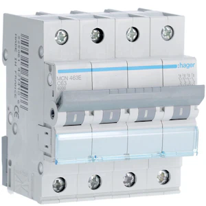 hager Automatsäkring mcn463e 4x63a c-kurv 6ka