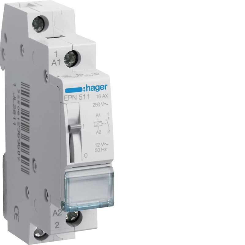 SYSÄYSRELE HAGER EPN511 1S 16A 12VAC