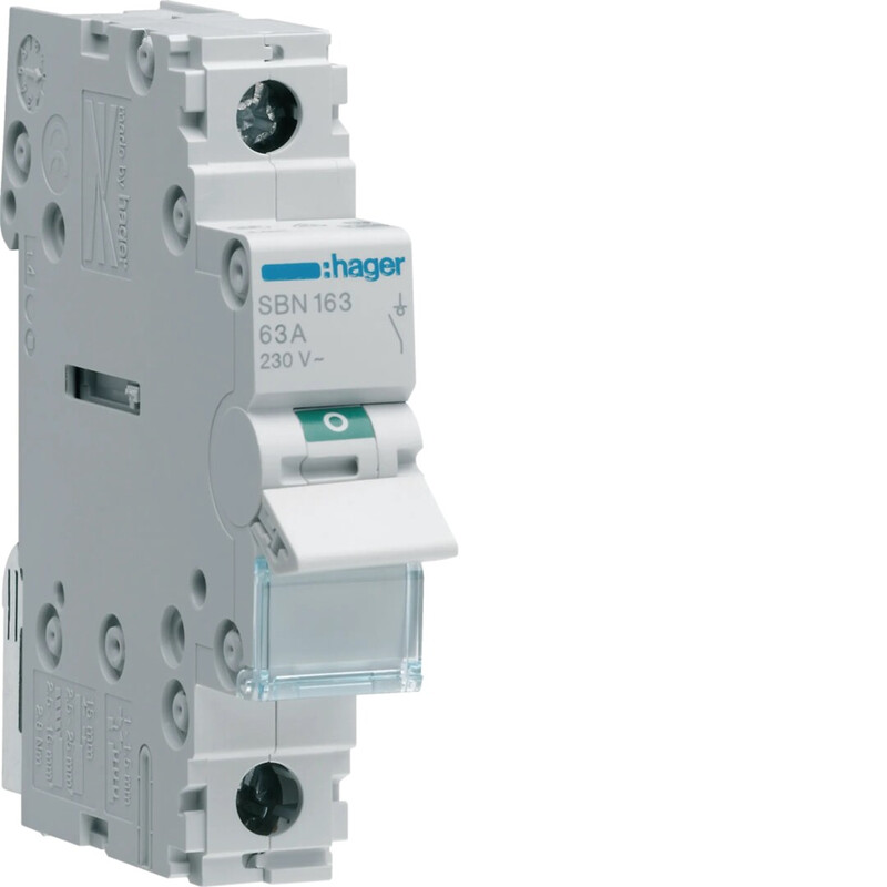 KUORMANKYTKIN VIPU HAGER SBN163 0-1 1N 63A 230VAC DIN