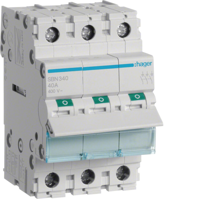 KUORMANKYTKIN VIPU HAGER SBN340 0-1 3N 40A 400VAC DIN