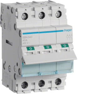 hager Lastbrytare med vippa sbn340 0-1 3p 40a 400vac din