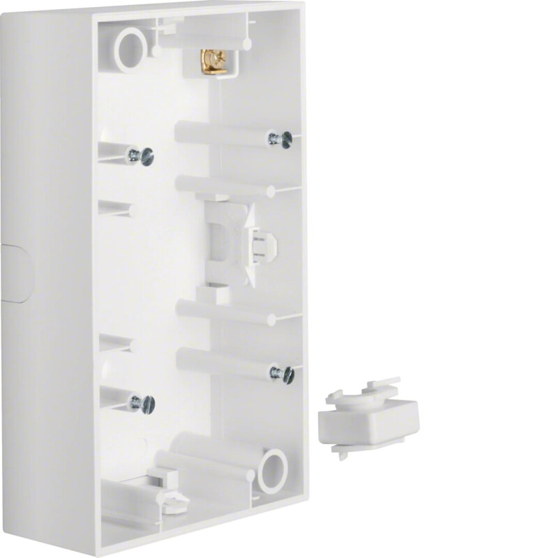SURFACE MOUNTING BOX 2F 37MM VERTICAL WHITE