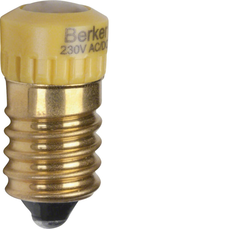 LED LAMP YELLOW 230VAC 4.2MA E14