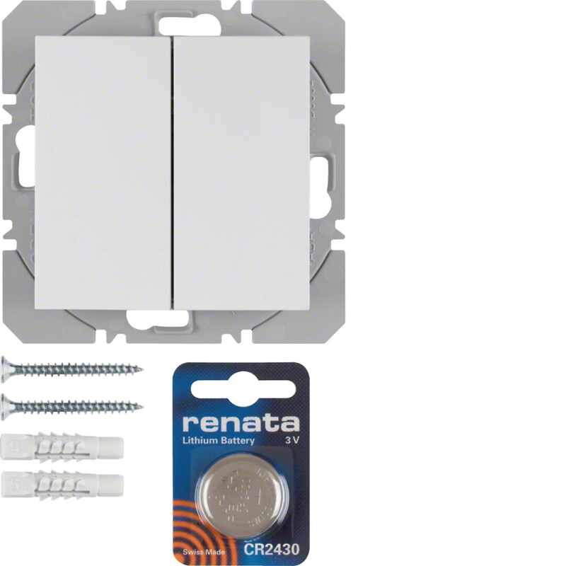 PUSH-BUTTON WIRELESS KNX 2F BAT 3V QUICKLINK WHITE