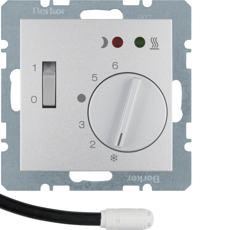 hager Golvtermostat 5/30 1s 10a br/sl alu