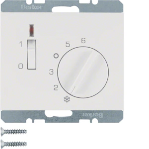 hager Room thermostat 5/30 1nc 10a sw/sl white