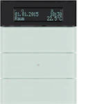 PUSH-BUTTON KNX 3F THER. GLASS WHITE