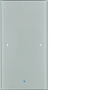 hager Tryckknapp knx 1f komf. glas alu