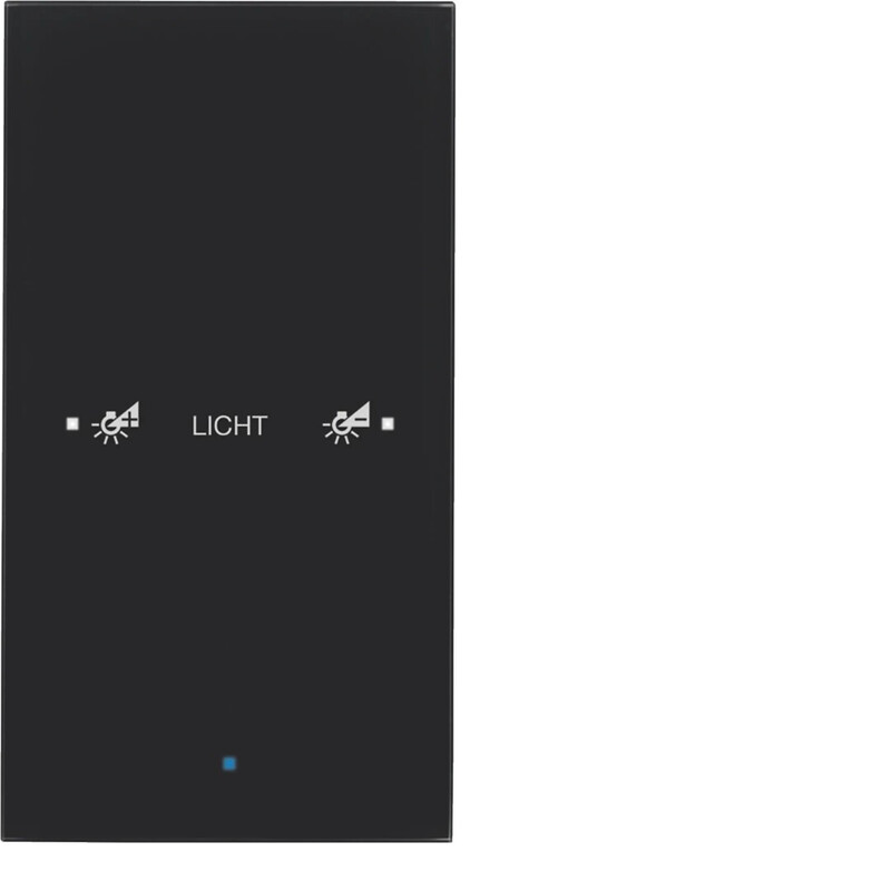 hager Tryckknapp knx 1f komf. op. glas svart