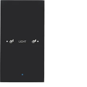 hager Tryckknapp knx 1f komf. op. glas svart