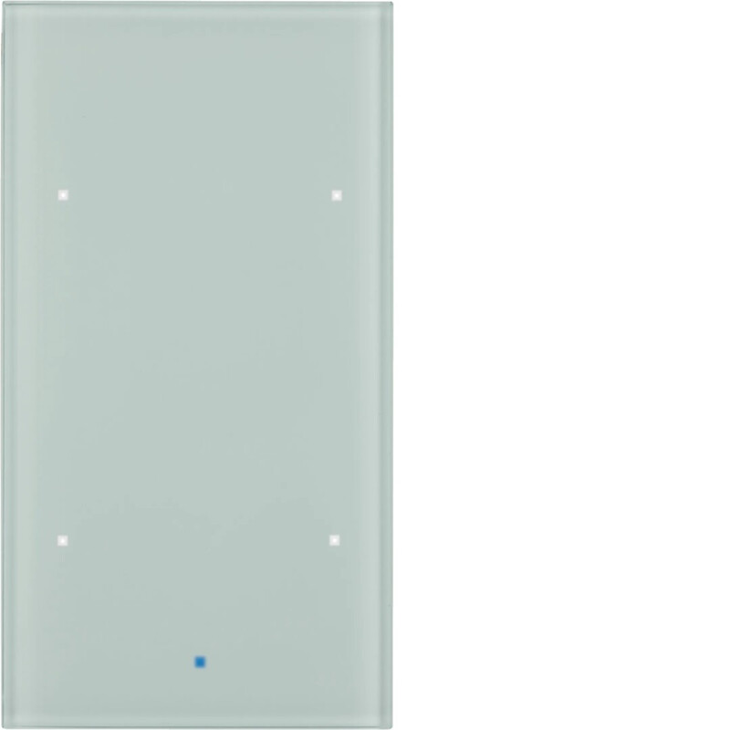 PUSH-BUTTON KNX 2F COMF. GLASS WHITE
