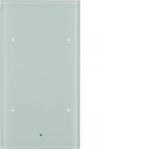 hager Push-button knx 2f comf. glass white