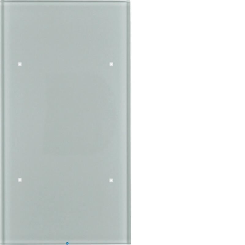 TRYCKKNAPP KNX 2F KOMF. GLAS ALU