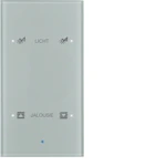 PUSH-BUTTON KNX 2F COMF. OP. GLASS ALU