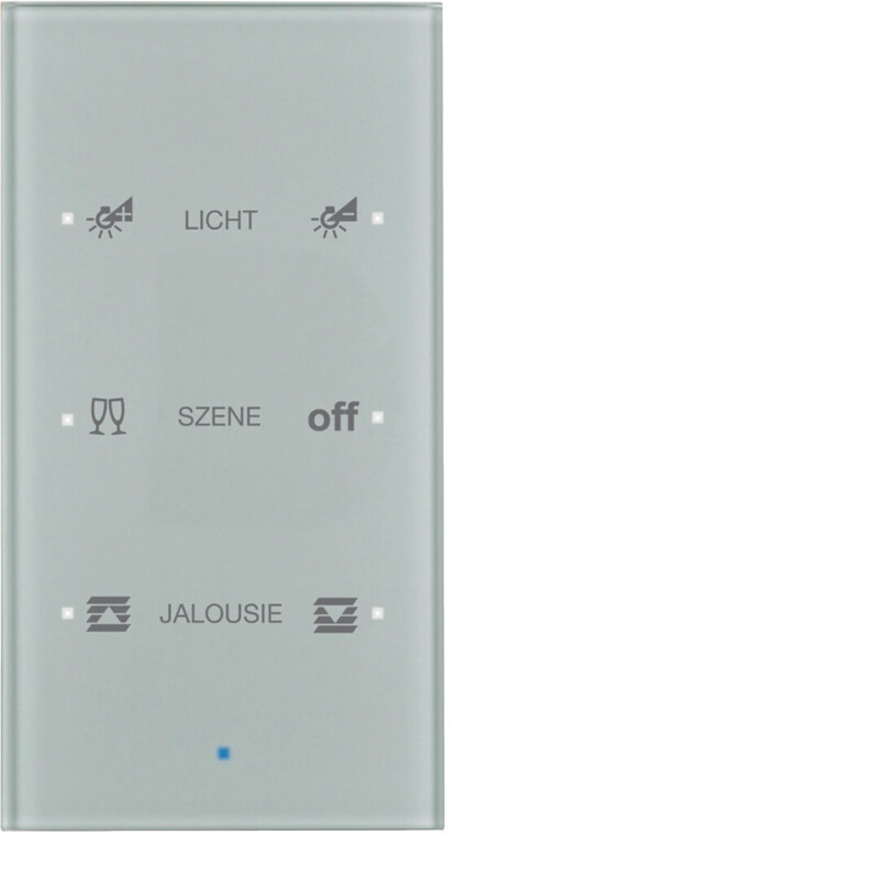PUSH-BUTTON KNX 3F COMF. OP. GLASS ALU