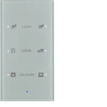 PUSH-BUTTON KNX 3F COMF. OP. GLASS ALU