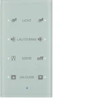PUSH-BUTTON KNX 4F COMF. OP. GLASS WHITE