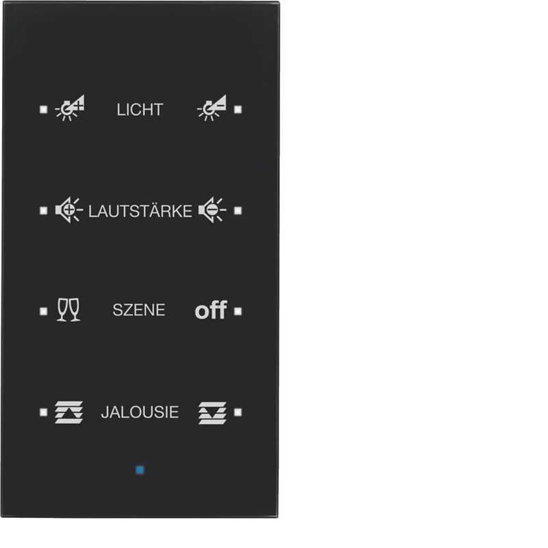 PUSH-BUTTON KNX 4F COMF. OP. GLASS BLACK