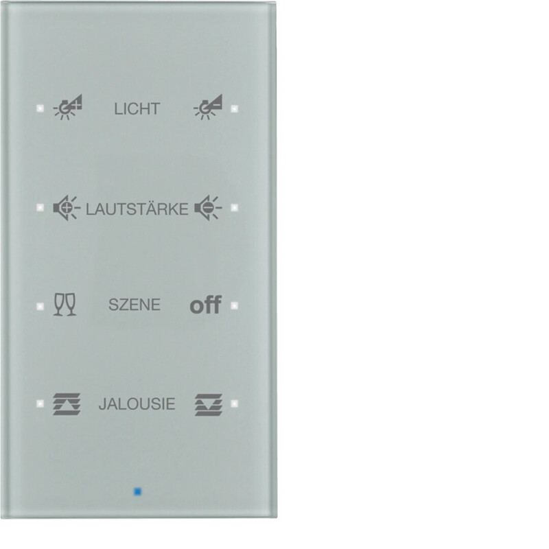 PUSH-BUTTON KNX 4F COMF. OP. GLASS ALU
