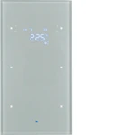 PUSH-BUTTON KNX 2F THER. GLASS ALU