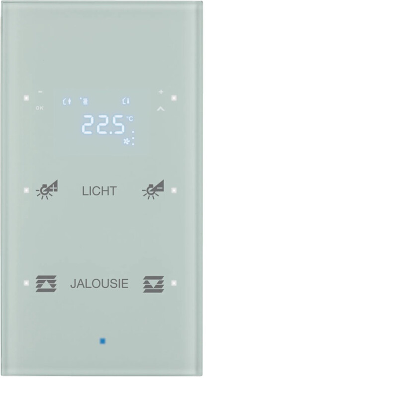 PUSH-BUTTON KNX 2F THER. OP. GLASS WHITE