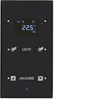 PUSH-BUTTON KNX 2F THER. OP. GLASS BLACK