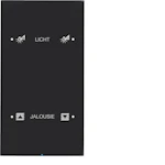 PUSH-BUTTON KNX 2F COMF. OP. GLASS BLACK