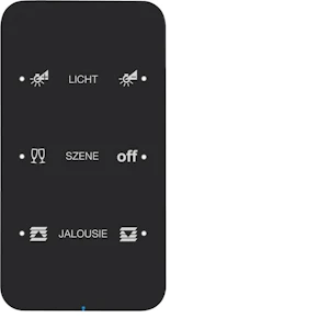 hager Push-button knx 3f comf. op. glass black