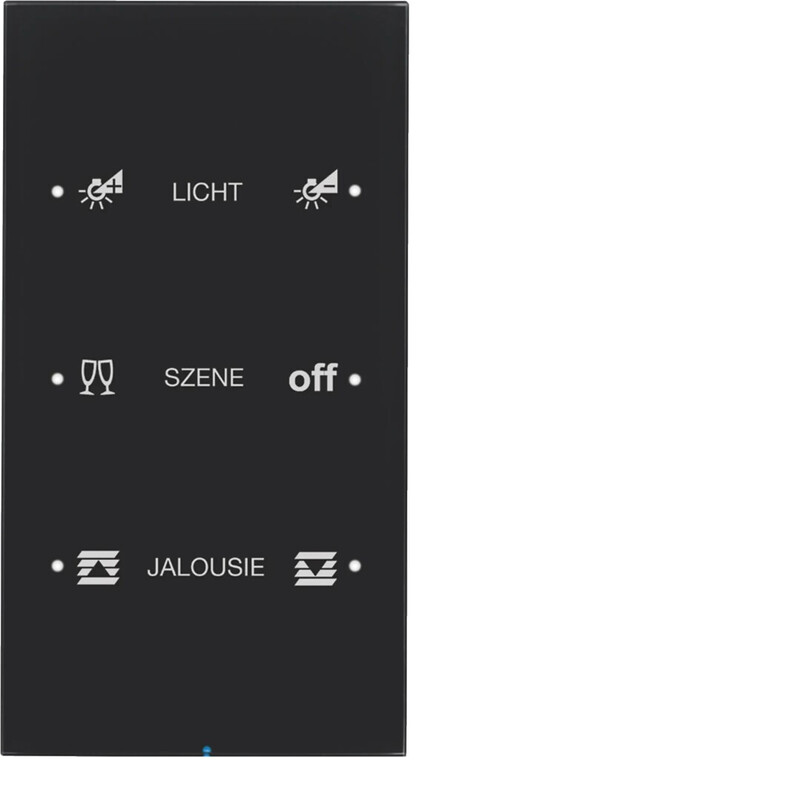 PUSH-BUTTON KNX 3F COMF. OP. GLASS BLACK