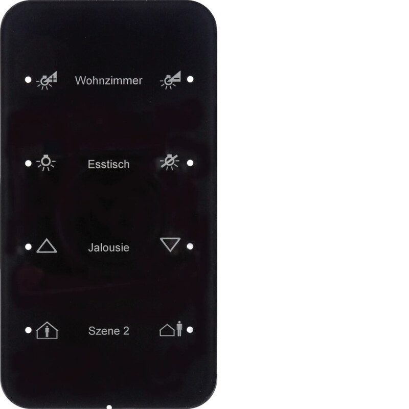 PUSH-BUTTON KNX 4F COMF. OP. GLASS BLACK