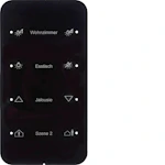 PUSH-BUTTON KNX 4F COMF. OP. GLASS BLACK