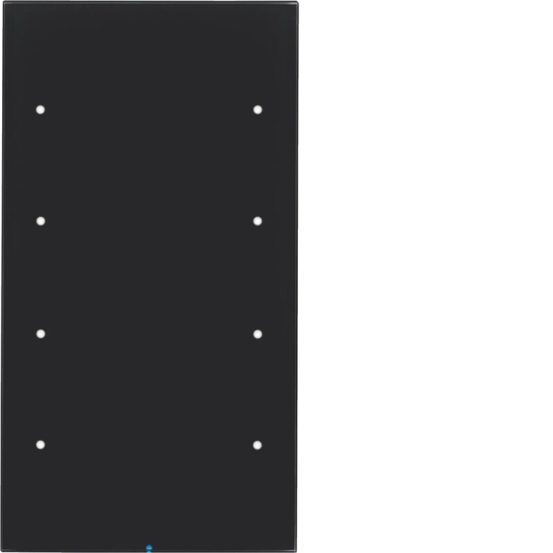 hager Push-button knx 4f comf. glass black