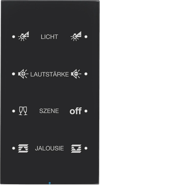 PUSH-BUTTON KNX 4F COMF. OP. GLASS BLACK