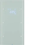 PUSH-BUTTON KNX 2F THERM+LED GLASS WHITE