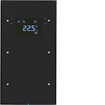PUSH-BUTTON KNX 2F THERM+LED GLASS BLACK